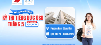 Thông báo tổ chức kỳ thi cấp Chứng chỉ năng lực tiếng Đức ÖSD tháng 05/2026