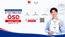 Thông báo lịch thi cấp Chứng chỉ năng lực tiếng Đức ÖSD tháng 07/2026
