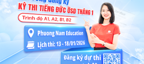 Thông báo tổ chức kỳ thi cấp Chứng chỉ năng lực tiếng Đức ÖSD tháng 01/2026