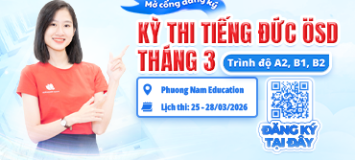 Thông báo tổ chức kỳ thi cấp Chứng chỉ năng lực tiếng Đức ÖSD tháng 03/2026