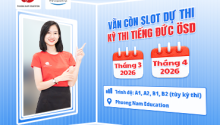 Đếm ngược thời hạn đăng ký dự thi kỳ thi tiếng Đức ÖSD vào tháng 3 và tháng 4/2026